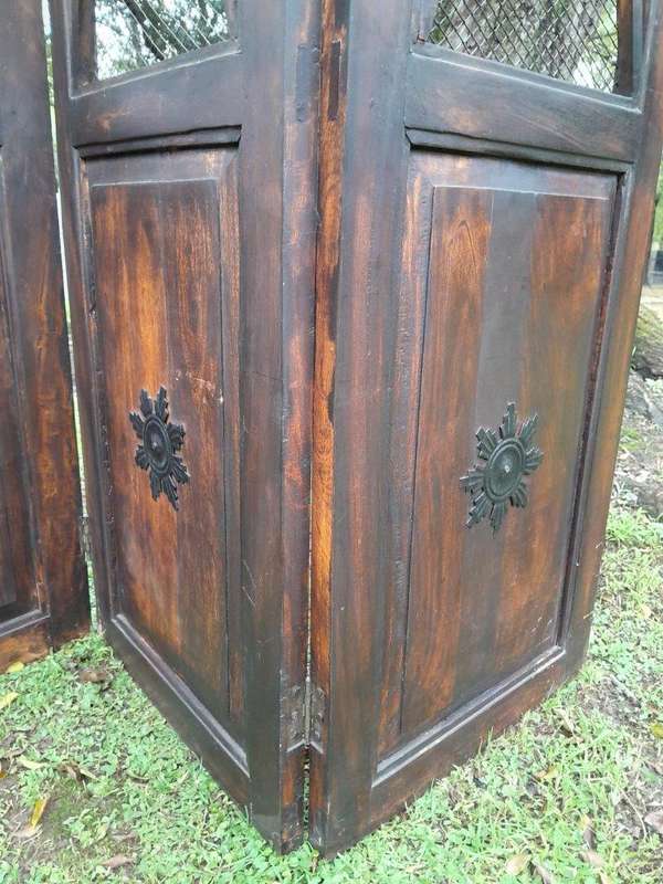 A 20TH Century 3 Panel Wooden Screen
