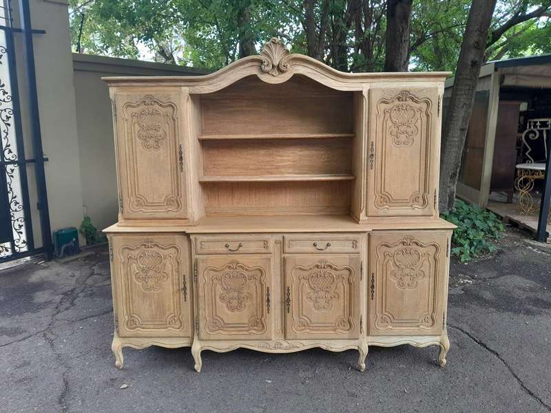 A 20th Century French Style Carved Wooden Sideboard / Server / Drinks Cabinet In A Contemporary N...