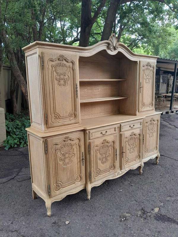 A 20th Century French Style Carved Wooden Sideboard / Server / Drinks Cabinet In A Contemporary N...