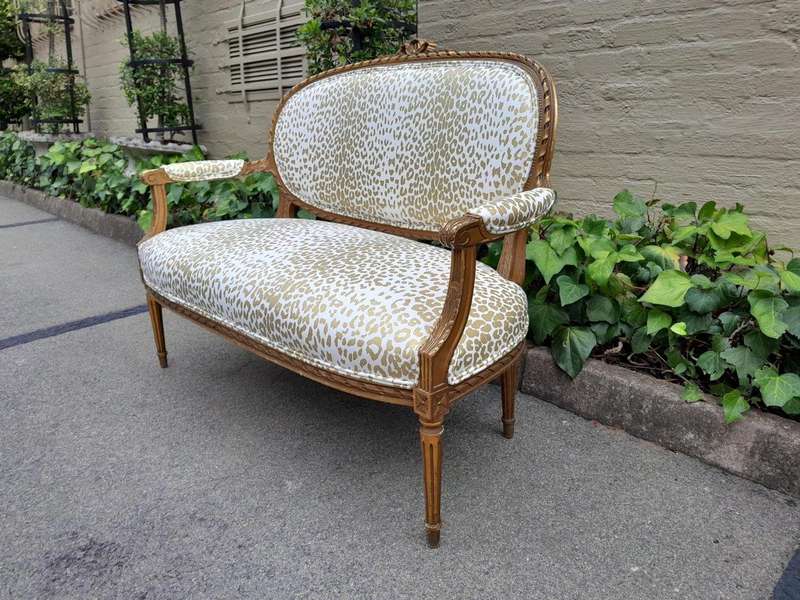 A 20th Century French Gilt Wood Settee
