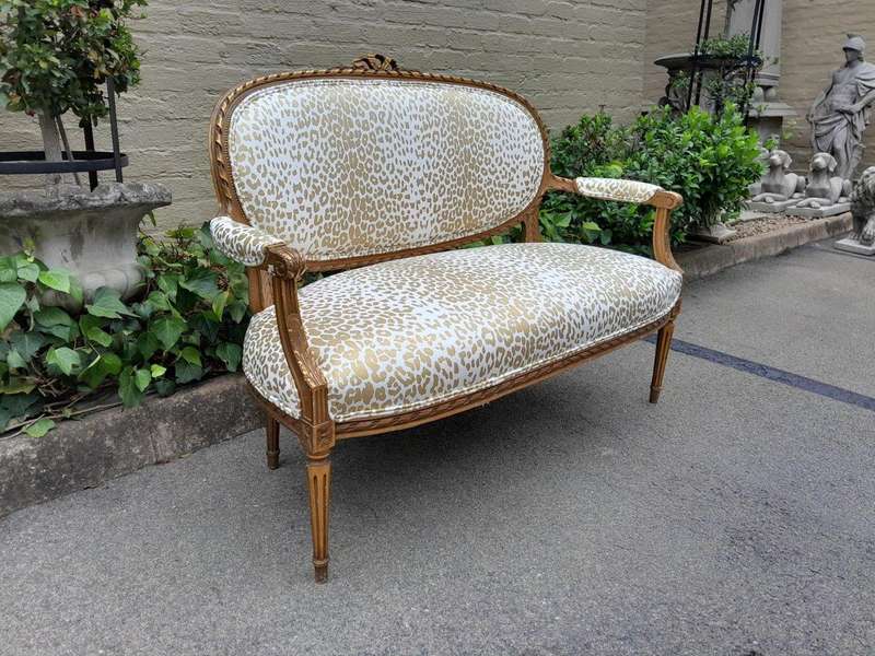 A 20th Century French Gilt Wood Settee