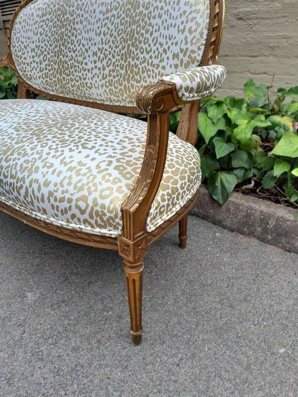 A 20th Century French Gilt Wood Settee