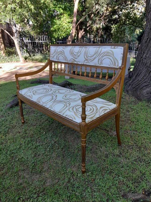 A 20th Century French Giltwood Empire Style Settee