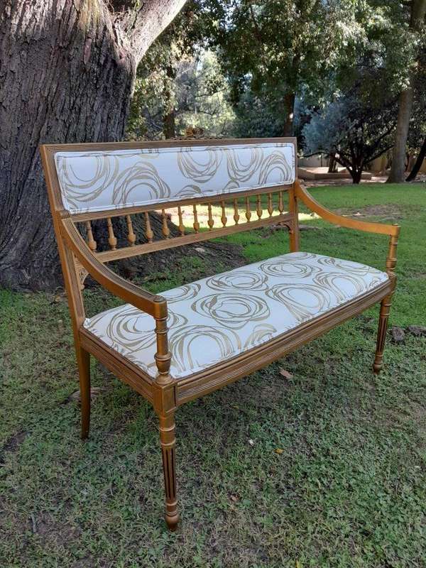 A 20th Century French Giltwood Empire Style Settee