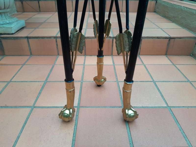 A 20th Century Metal And Brass Plinth