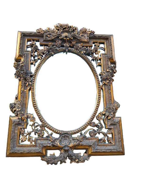 A 20th Century French Baroque Style Gilt Wood Mirror