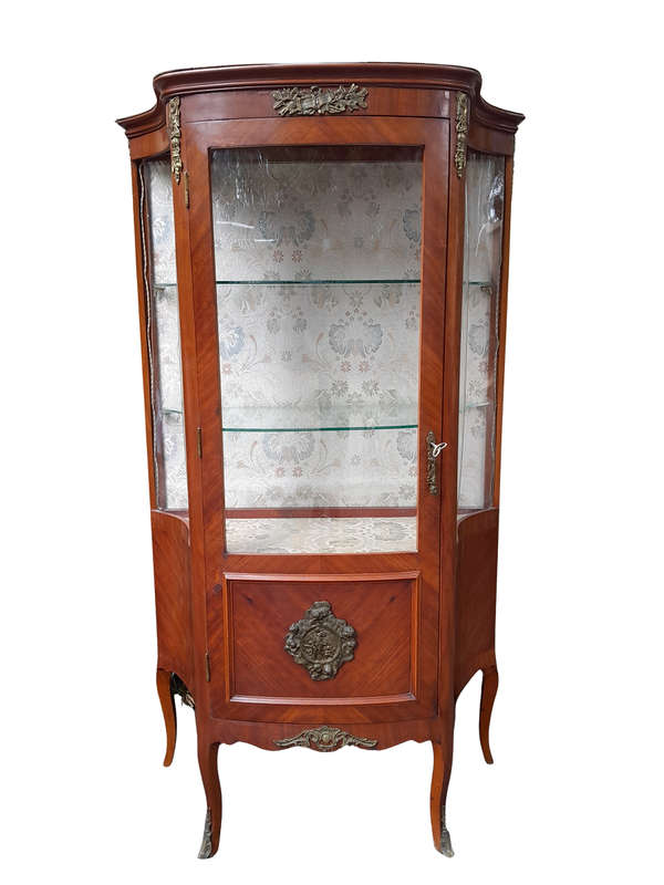 A 20th Century French Style Vitrine With Gilt Mounts