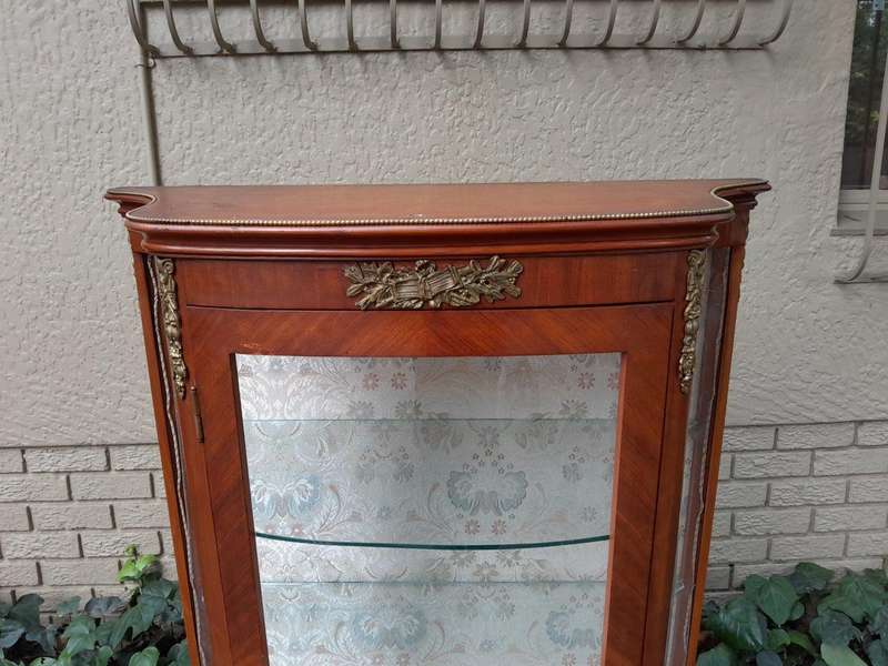 A 20th Century French Style Vitrine With Gilt Mounts