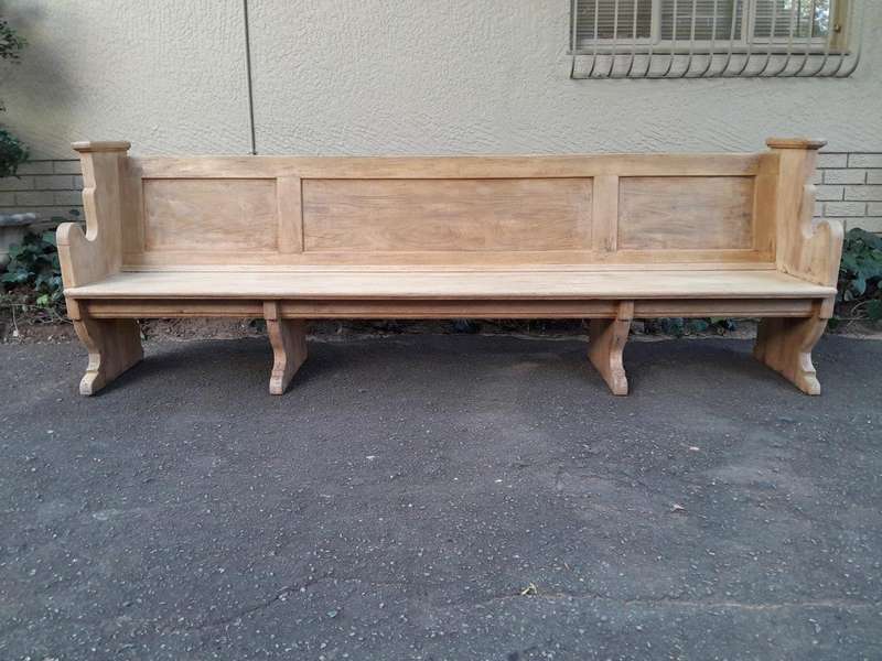 A 20th Century Oak Bench in a Contemporary Bleached Finish