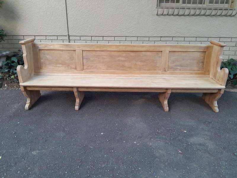 A 20th Century Oak Bench in a Contemporary Bleached Finish