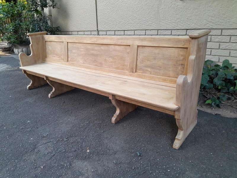 A 20th Century Oak Bench in a Contemporary Bleached Finish