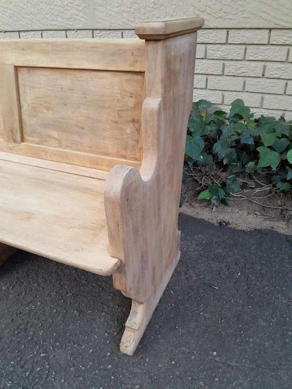 A 20th Century Oak Bench in a Contemporary Bleached Finish