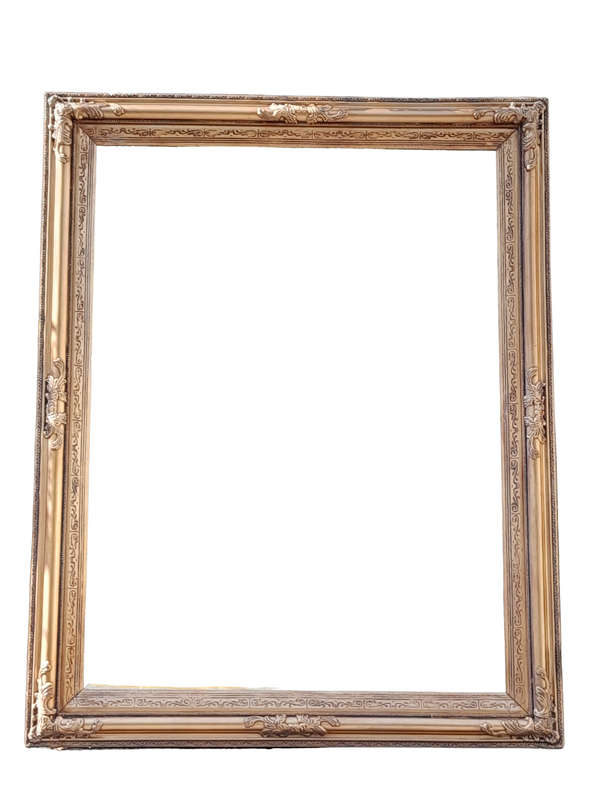 A Carved Gilt Wood Bevelled Mirror