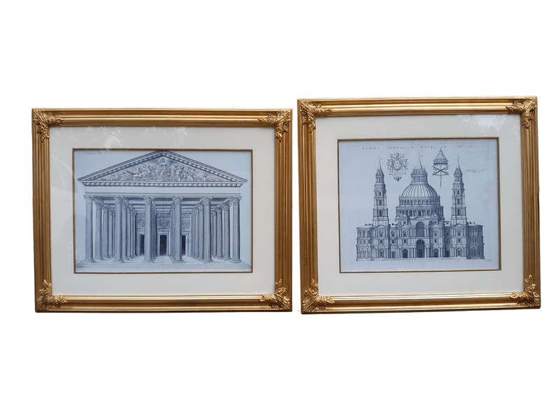 A Set Of Two Architectural Works: Forma Templi Da Petri In Vaticano And Study Of Grecian Te...