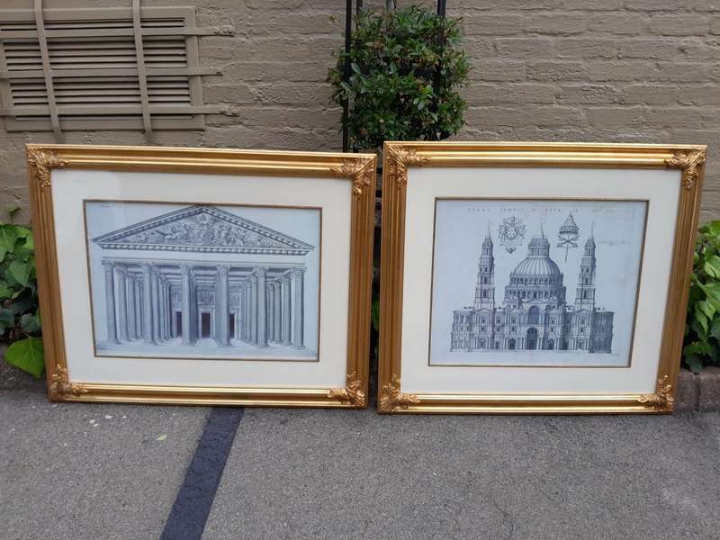 A Set Of Two Architectural Works: Forma Templi Da Petri In Vaticano And Study Of Grecian Te...