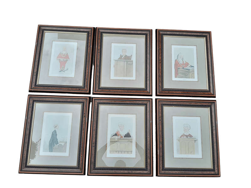 A Set Of Six Photolithographs Of Judges/Legal Studies By  Sir L. M. Ward