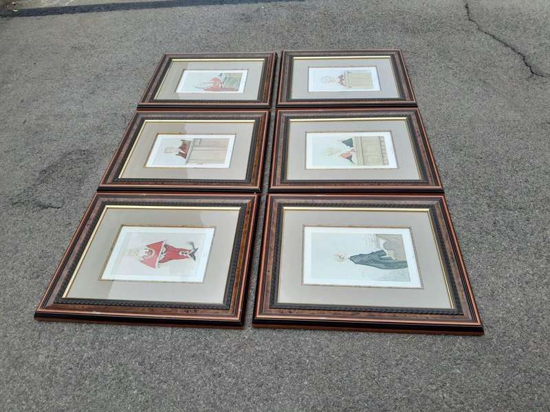 A Set Of Six Photolithographs Of Judges/Legal Studies By  Sir L. M. Ward