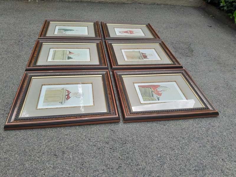 A Set Of Six Photolithographs Of Judges/Legal Studies By  Sir L. M. Ward