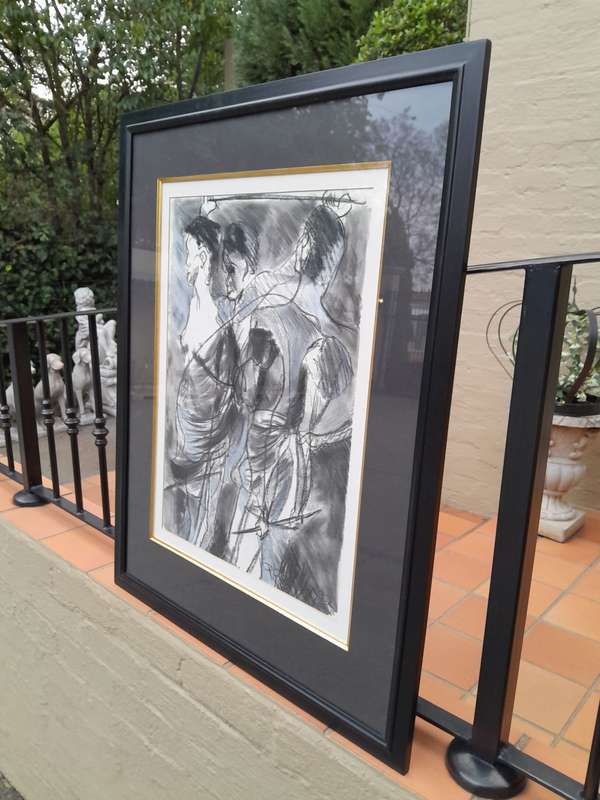 A 20th Century Charcoal And Pastel Signed And Dated 1992 ND