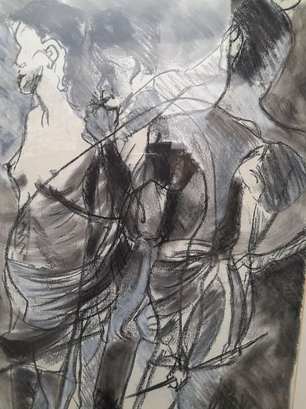 A 20th Century Charcoal And Pastel Signed And Dated 1992 ND