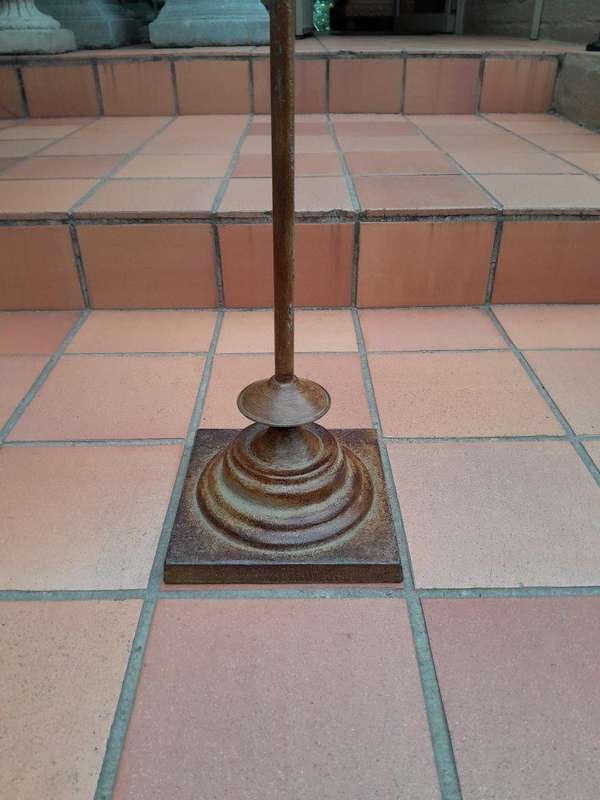 A 20TH Century Pair Of Wrought Iron Floor Candelabras