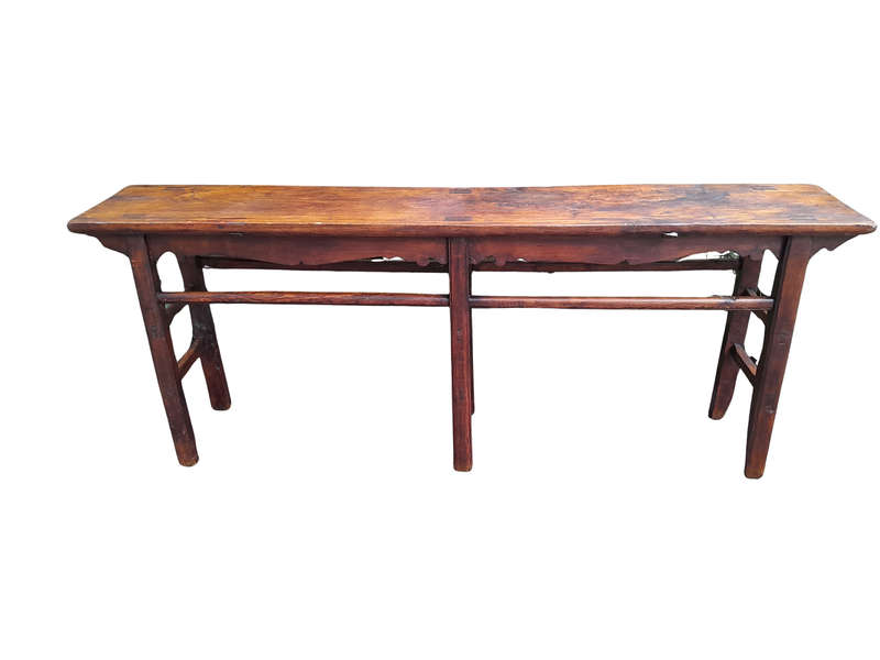 An Antique Early 20th Century Chinese Carved Server / Table with Patina