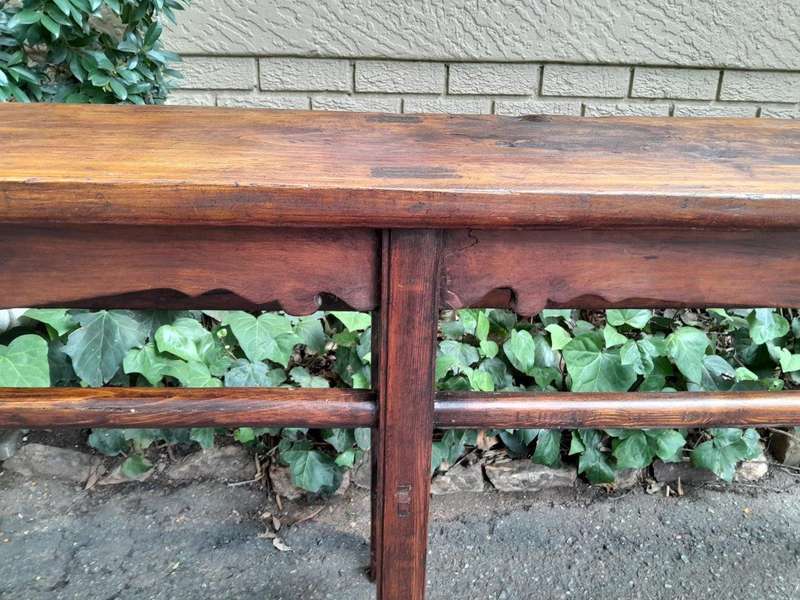 An Antique Early 20th Century Chinese Carved Server / Table with Patina