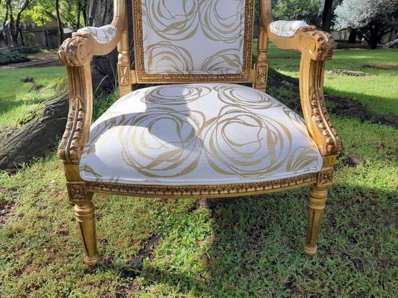 A 20th Century Circa 1980 French Style Giltwood Armchairs