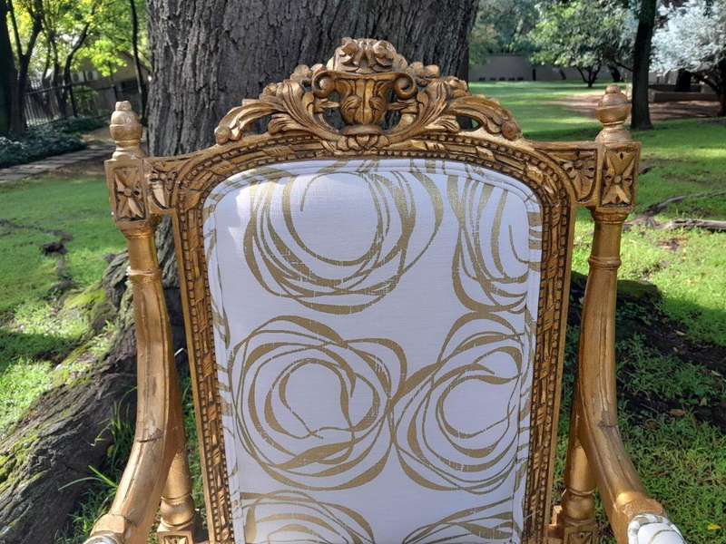 A 20th Century Circa 1980 French Style Giltwood Armchairs