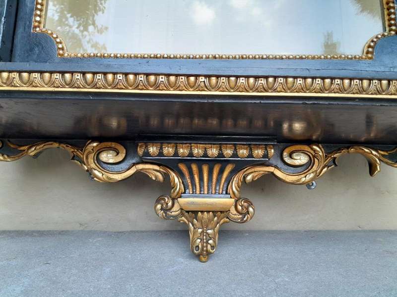 A Massive French 19th Century Carved and Gilded Wall Display Cabinet