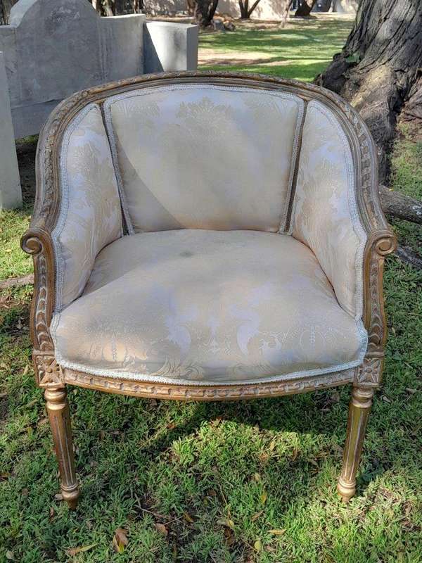 A 20th Century Set Of Three French Louis Style Tub Chairs