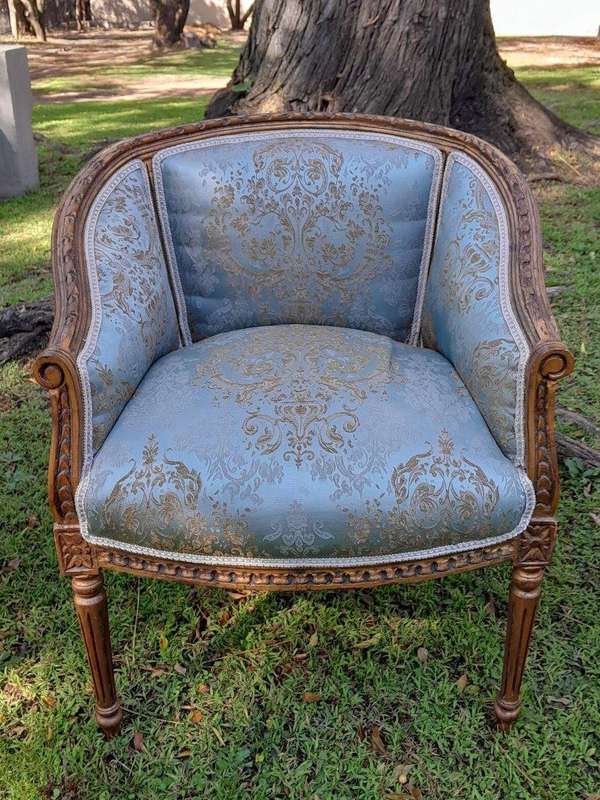 A 20th Century Set Of Three French Louis Style Tub Chairs