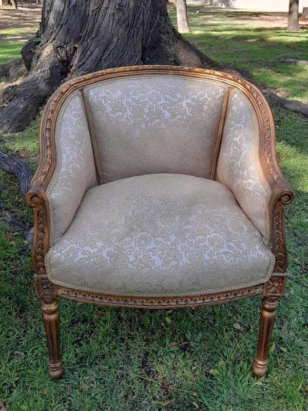 A 20th Century Set Of Three French Louis Style Tub Chairs