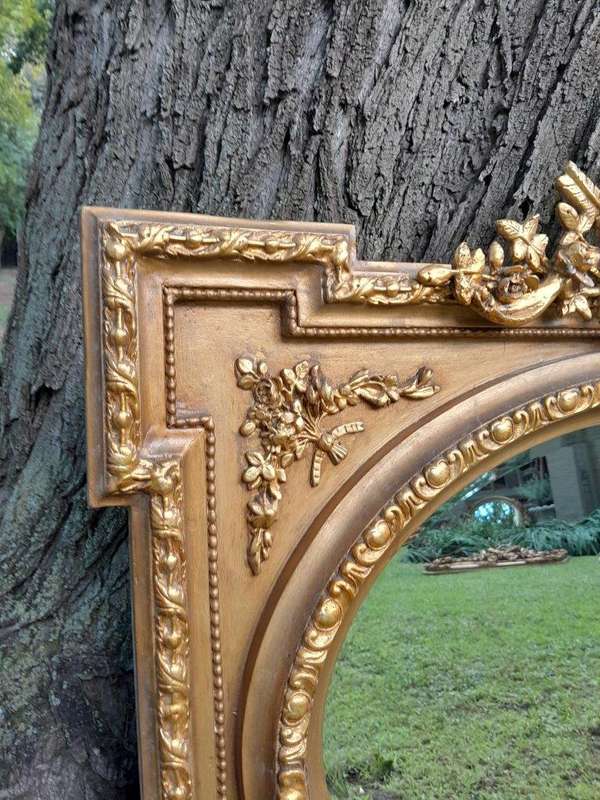 A French Rococo Style Ornately Carved and Gilded Bevelled Mirror 2