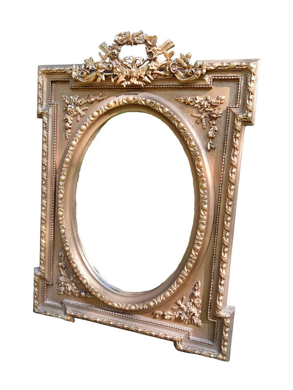 A French Rococo Style Ornately Carved and Gilded Bevelled Mirror 5