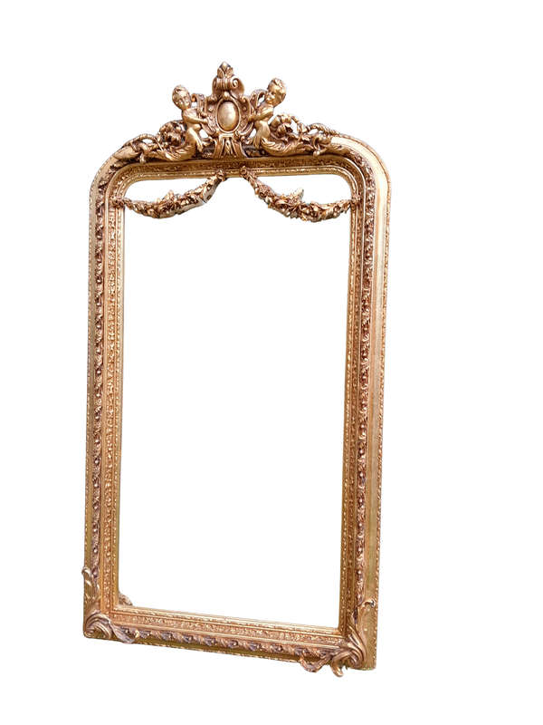 A French Style Ornately Carved and Gilded Bevelled Mirror 3