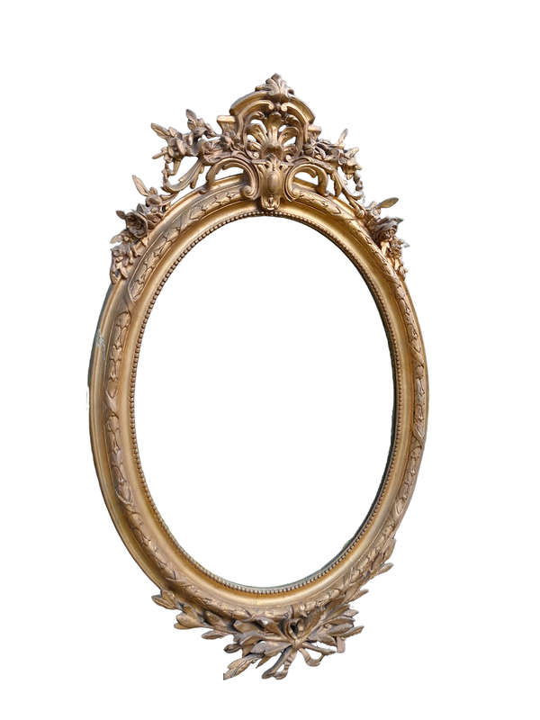 A French Style Ornately Carved and Gilded Bevelled Mirror 8
