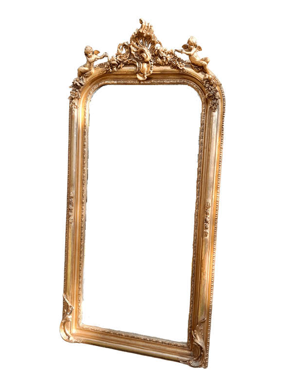 A French Style Ornately Carved and Gilded Bevelled Mirror 12