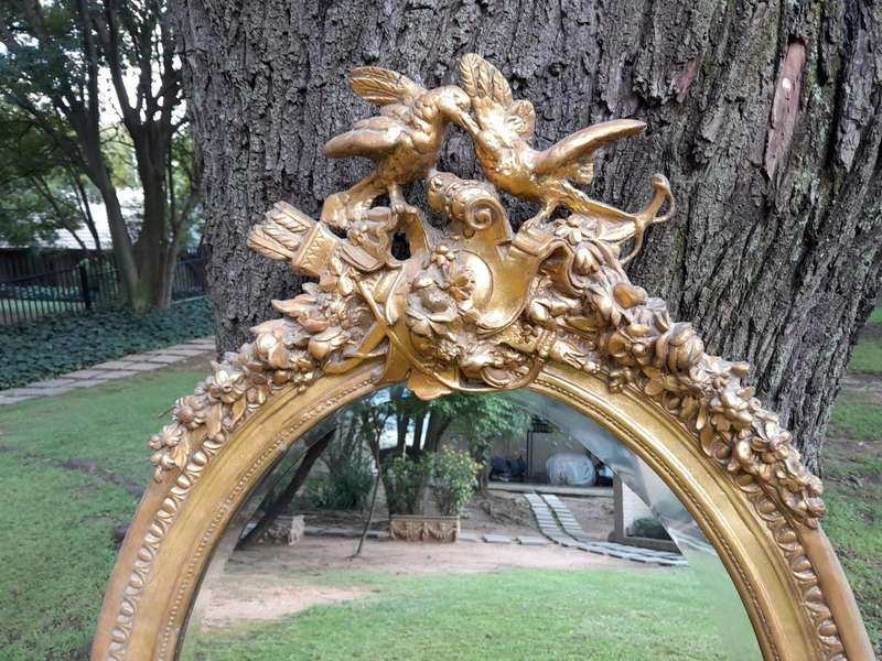 A French Style Ornately Carved and Gilded Bevelled Mirror 15