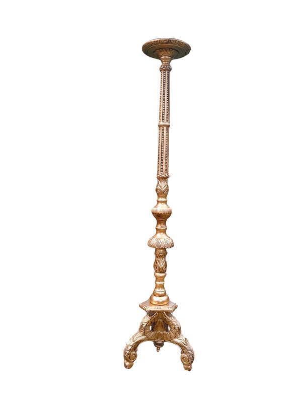 A Large Size French Style Hand Gilded Candle Holder