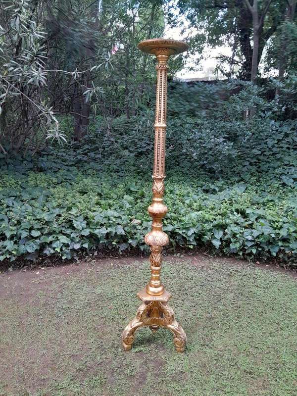 A Large Size French Style Hand Gilded Candle Holder