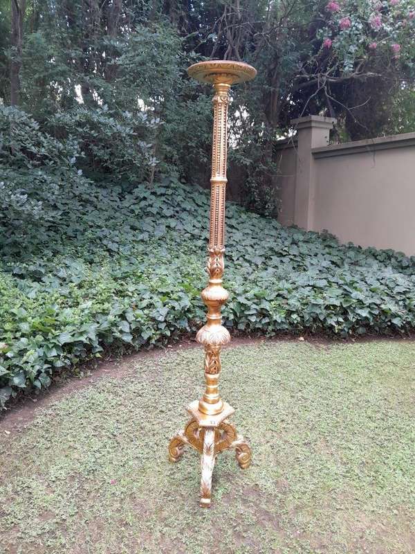 A Large Size French Style Hand Gilded Candle Holder
