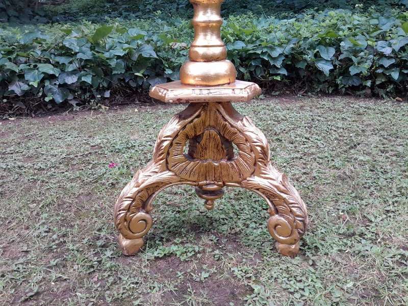 A Large Size French Style Hand Gilded Candle Holder