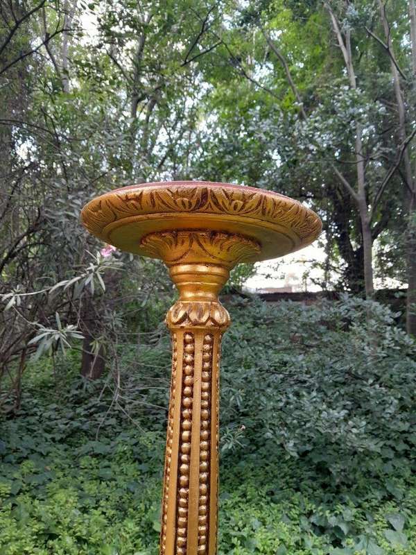 A Large Size French Style Hand Gilded Candle Holder