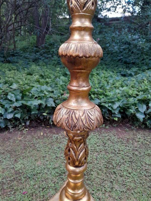 A Large Size French Style Hand Gilded Candle Holder