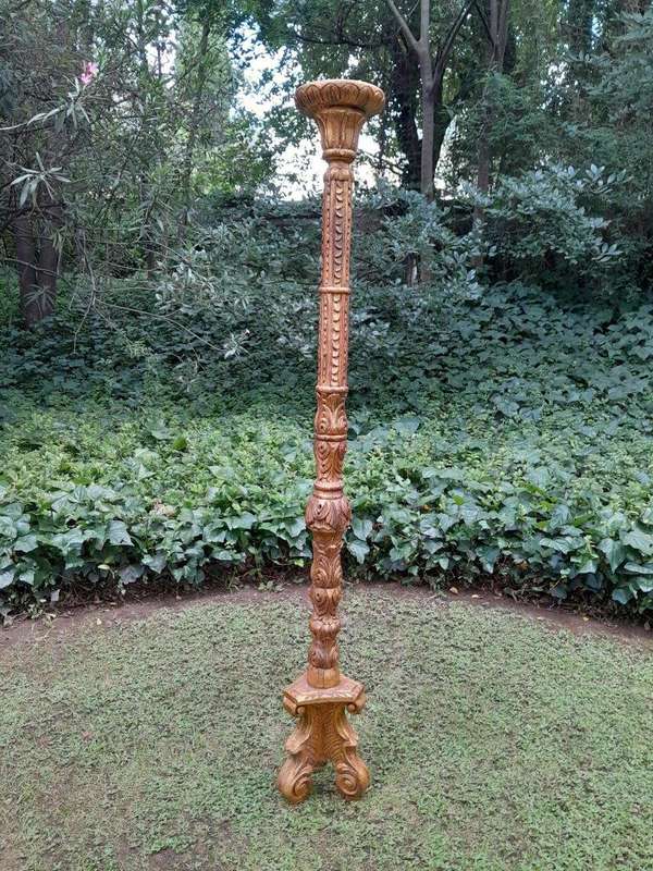 A Pair of Large Size French Style Hand Gilded Candle Holders