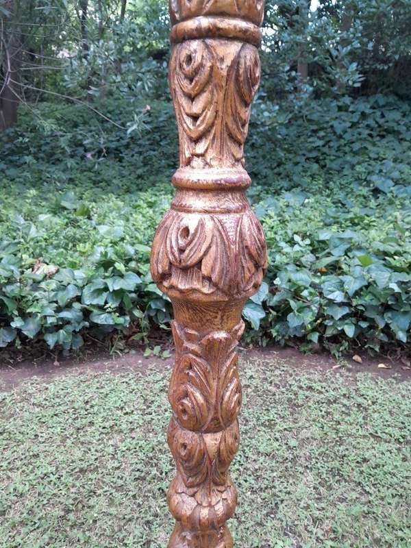 A Pair of Large Size French Style Hand Gilded Candle Holders