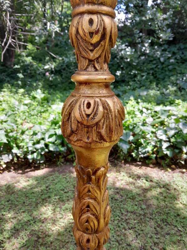 A Pair of Mid Size French Style Hand Gilded Candle Holders