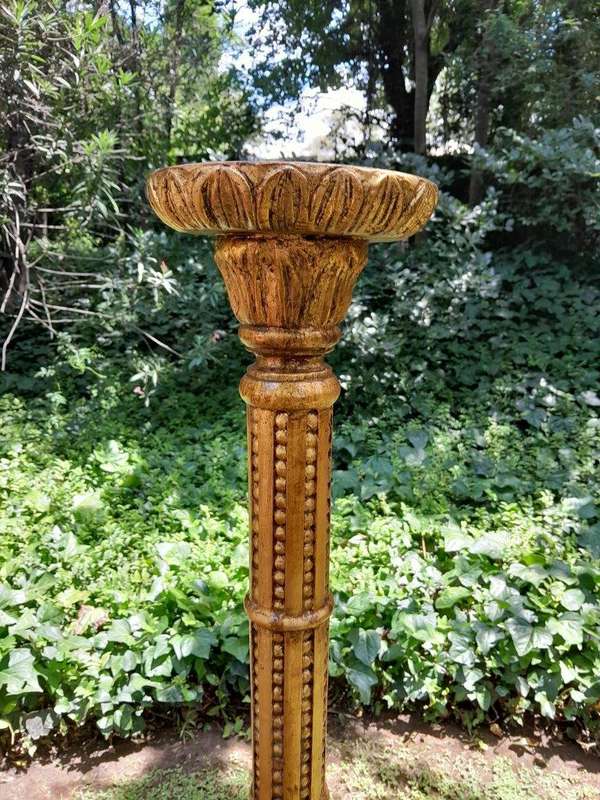 A Pair of Mid Size French Style Hand Gilded Candle Holders