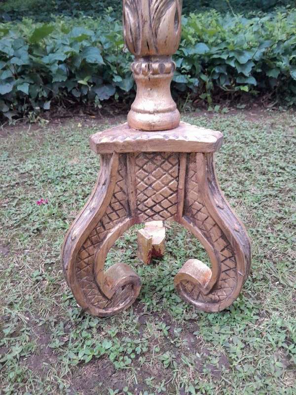 A Pair of Mid Size French Style Hand Gilded Candle Holders